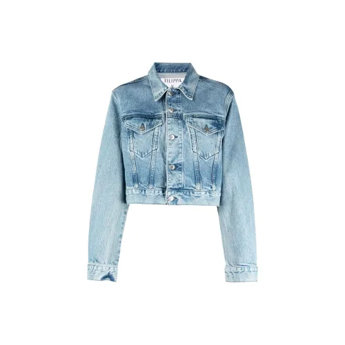 FILIPPA K Buttoned Cropped Denim Jacket