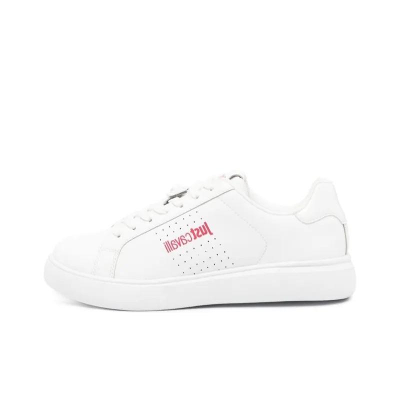 Just Cavalli Tiger Head-logo Leather Sneakers-0