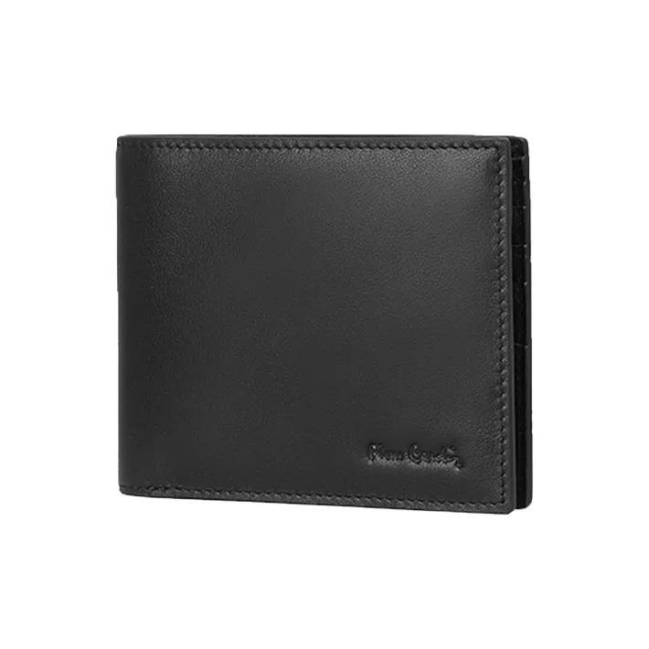 PIERRE CARDIN Top Grain Cow Leather Card Holder, Wallet Men's Black-1