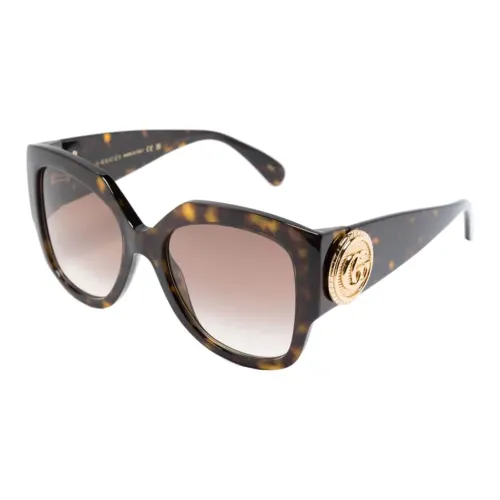 GUCCI Eyewear Logo-plaque Round-frame Sunglasses