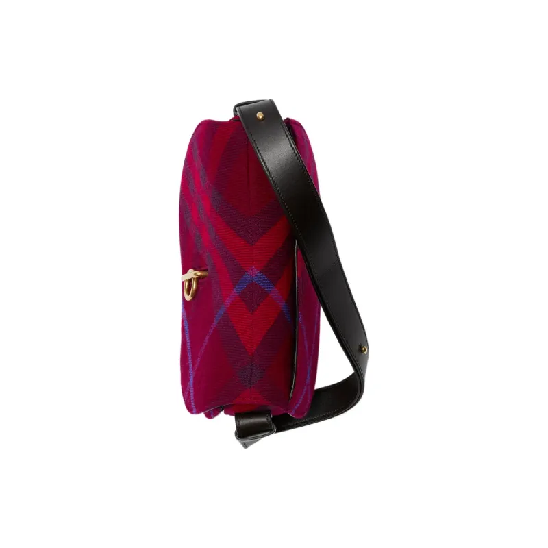 Burberry Wool Shoulder Bag Crossbody Bag Medium Size Women's Crimson-3