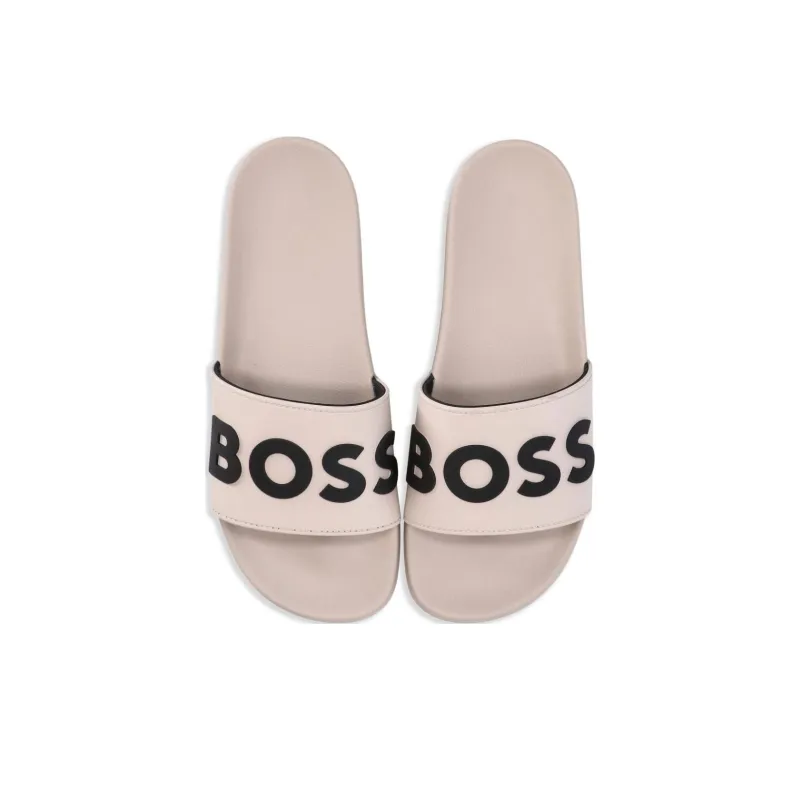BOSS Logo-debossed Moulded-footbed Slides-4