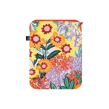 Loqi Pomme Chan Collaboration Recyclable Polyester Laptop Clutches Medium Size Unisex Thai Floral/Wild Forest