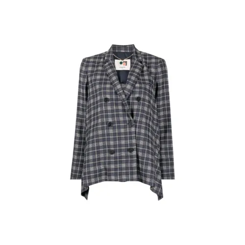 Ports 1961 Check-pattern Notched-lapels Blazer