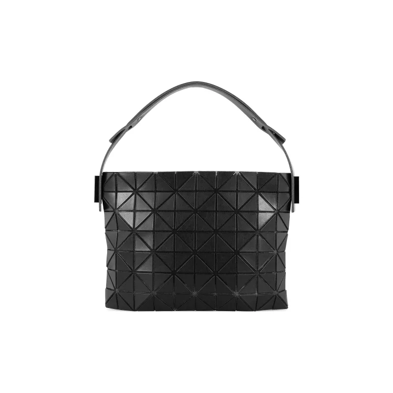 ISSEY MIYAKE Polyvinyl Chloride Resin Baguette Shoulder Bag, Handbag Trumpets Unisex Matte Black-3
