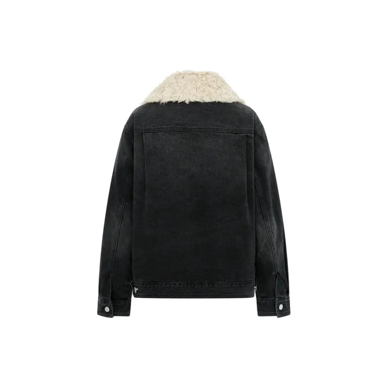 MO&CO Puffer Jackets Women's Denim Black-1