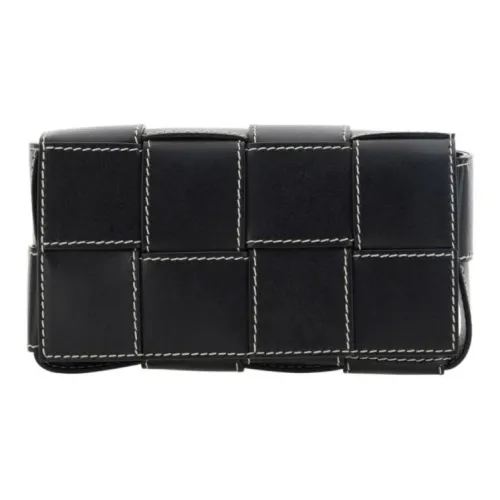 Bottega Veneta CASSETTE Cow Leather Fanny Pack Men's Black