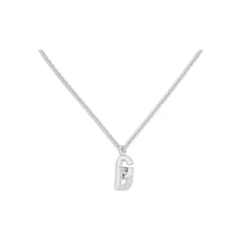 DIOR Metal Faux Crystal Necklaces Women's Silver
