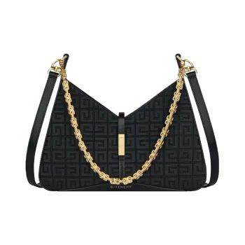 Givenchy Cut out Cotton And Acrylic Blend Chain Bag, Portable Crossbody Bag, Shoulder Bag Trumpets Women's Black