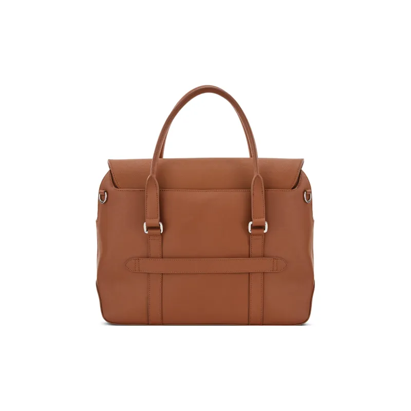 SAMSONITE Leather Laptop Bags Handbag Shoulder Bag Women's Cognac-2