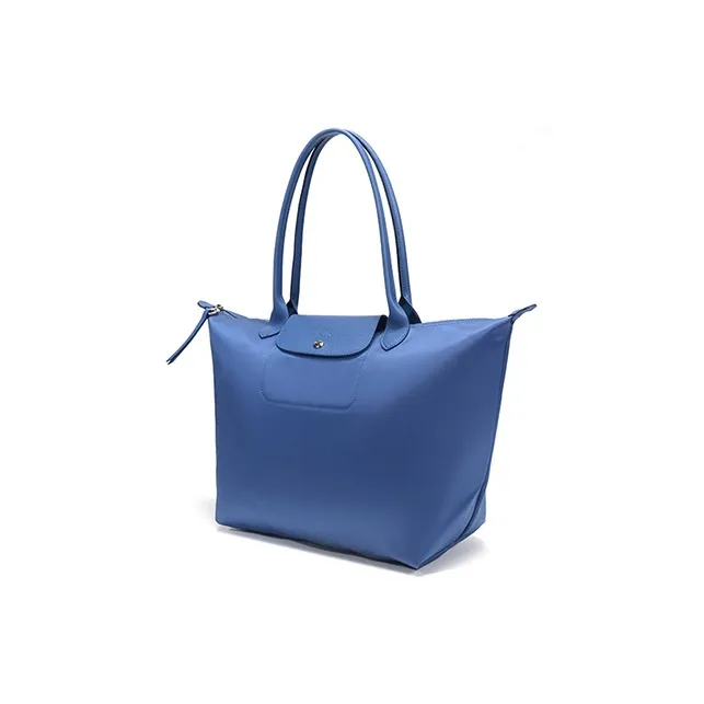 LONGCHAMP Fabric Dumpling Bag, Tote Bag, Shopping Bag, Handbag, Shoulder Bag Women's Blue-3