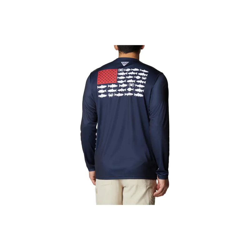 Columbia Terminal Tackle PFG Fish Flag™ T-Shirt Men's Marine Blue-1