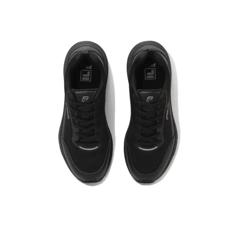 FILA Abrasion Resistant Low Top Casual Running Shoes Unisex Black-3