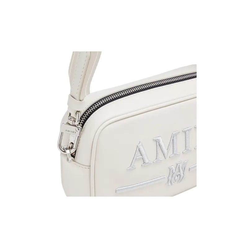 AMIRI Leather Camera Bag Shoulder Bag Crossbody Bag Men's White-2