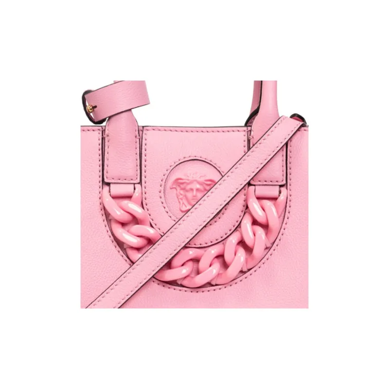 VERSACE La Medusa Calfskin Shoulder Bag Crossbody Bag Handbags Women's Pink-3
