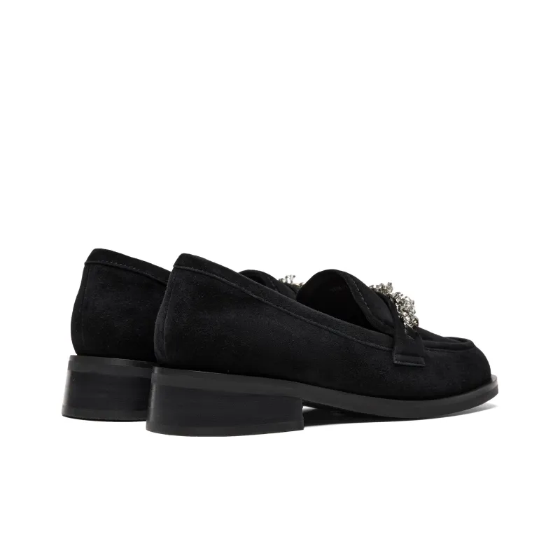 Joypeace Velour Latte Loafers 3.5cm Women's-2