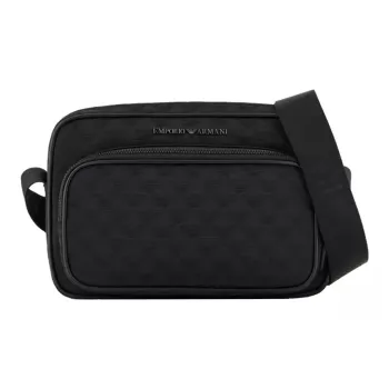 EMPORIO ARMANI Polyester Camera Bag, Shoulder Bag, Crossbody Bag Trumpets Men's Black
