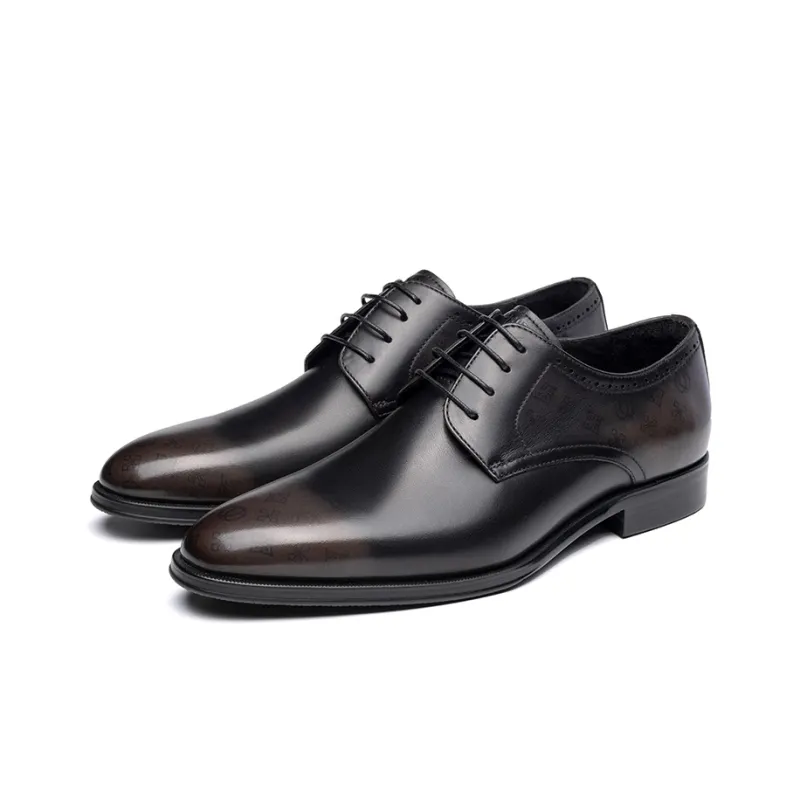 LAORENTOU Dress Shoes Men Low Top Black/Brown-9