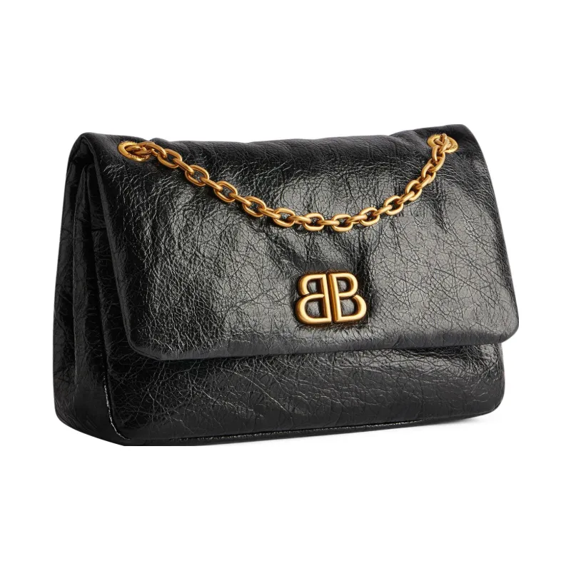 Balenciaga Fine Grained Cow Leather Handbag Shoulder Bag Mini Women's Black-2