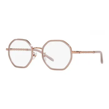 TORY BURCH Metal Irregular Shape Eyeglass Frames Women's Pink