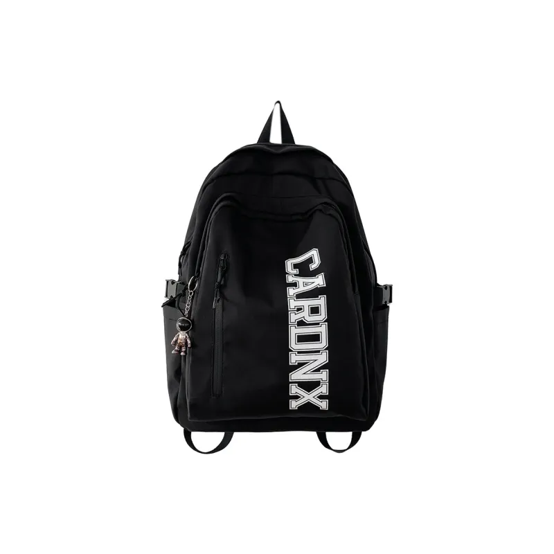 Deli Bear Nylon Backpack Large Size Unisex Black/White/Blue/Red-8