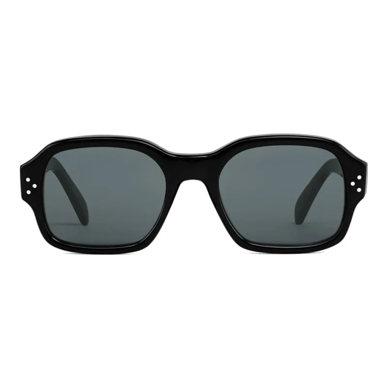 CELINE Acetate Square Sunglasses Women's Black-1