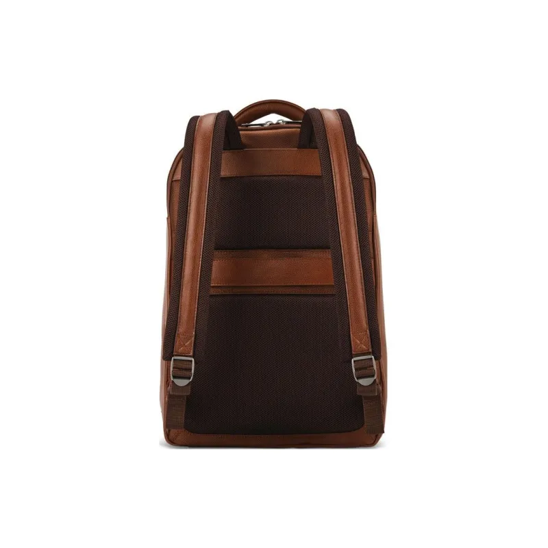 SAMSONITE Leather Laptop Backpack Men's Cognac-2