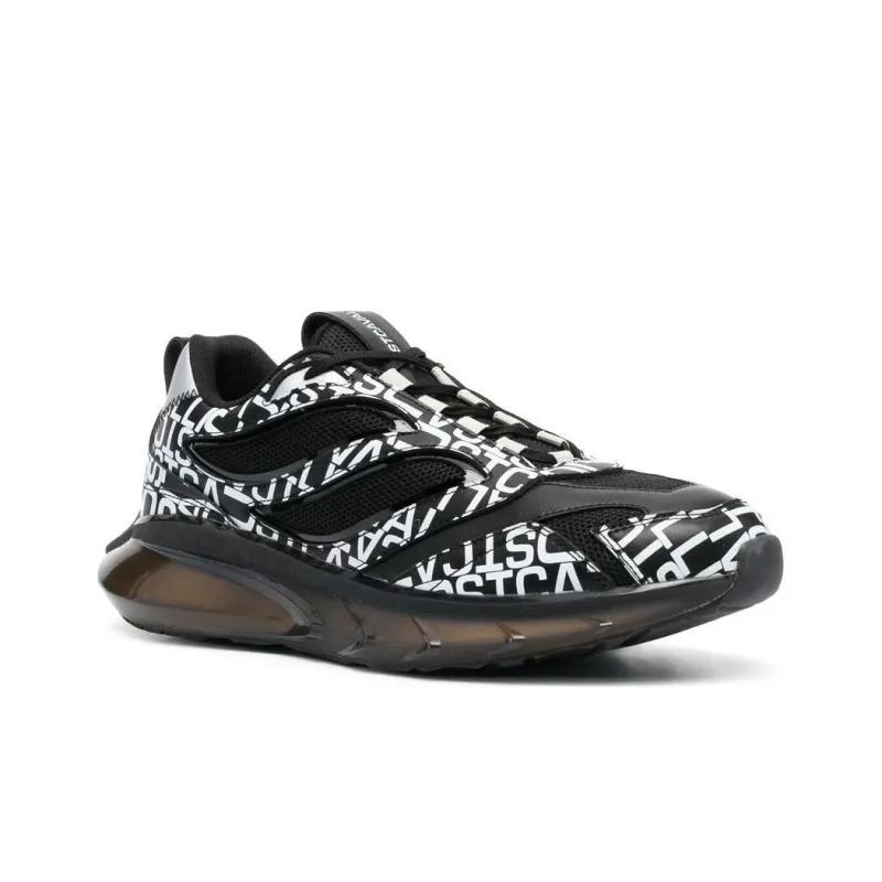 Just Cavalli Low-Top Casual Shoes Men's Black White-2