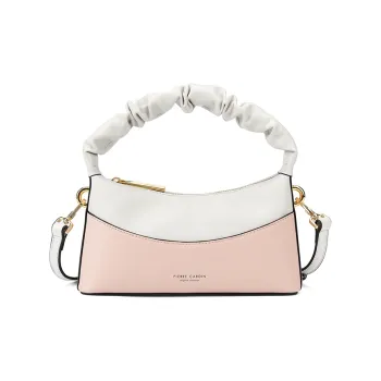 PIERRE CARDIN Cow Leather Shoulder Bag Regular Women's Pink/Yellow