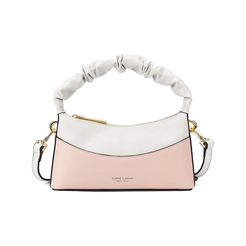 PIERRE CARDIN Cow Leather Shoulder Bag Regular Women's Pink/Yellow-0