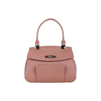 LONGCHAMP Genuine Leather Handbag Women's Pink