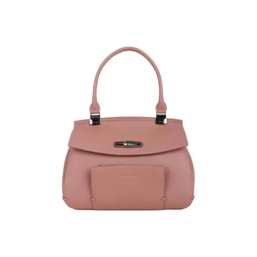 LONGCHAMP Genuine Leather Handbag Women's Pink
