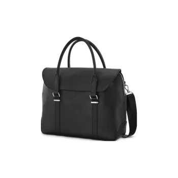 SAMSONITE Saffiano Leather Laptop Bag Shoulder Bag Crossbody Bag Handbag Women's Black
