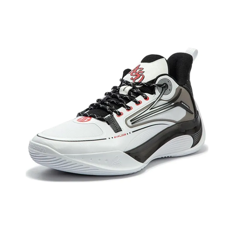361° AG Shine 2.0 Anti Slip Wear Resistant Basketball Shoes Men's White Black-1