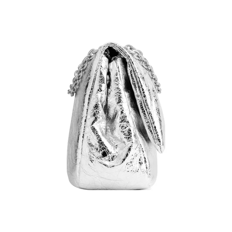 Balenciaga Arena Calfskin Handbag, Shoulder Bag Mini Women's Silver-3