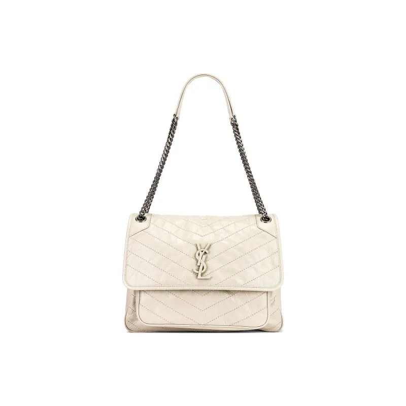 SAINT LAURENT Niki Calfskin Hobo Bag Crossbody Bag Shoulder Bag Women's White-2