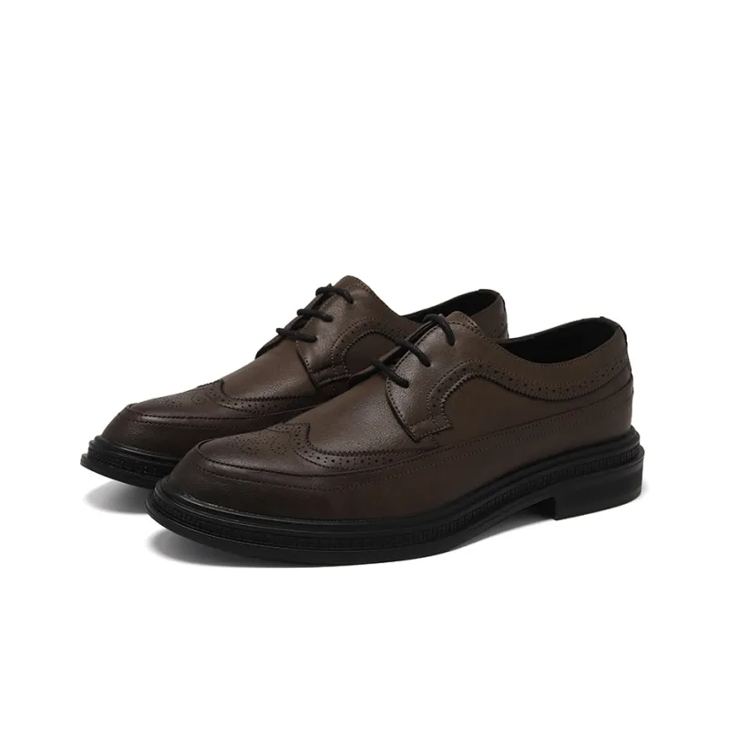 ZUWUDONG Dress Shoes Men Low Top Black/Brown-2