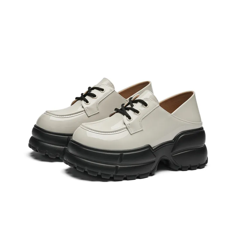GEMEIQ Loafers Women's Low Top Black/Beige-3