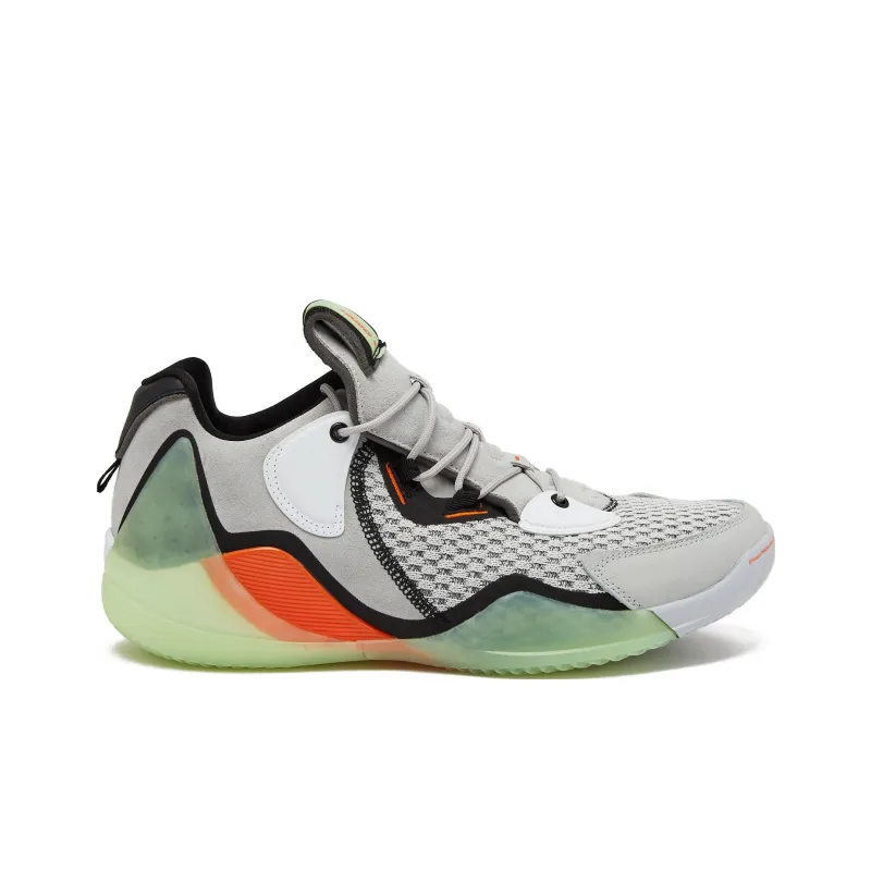 AND1 Override Anti-Slip Wear-Resistant Low-Top Basketball Shoes Men's Gray Green-1