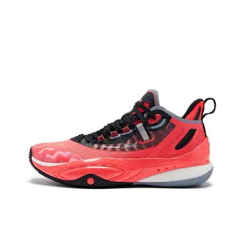 QIAODAN Poisonous Fangs Lite Slip Resistant Low Top Basketball Shoes Men's Virtual Red Black