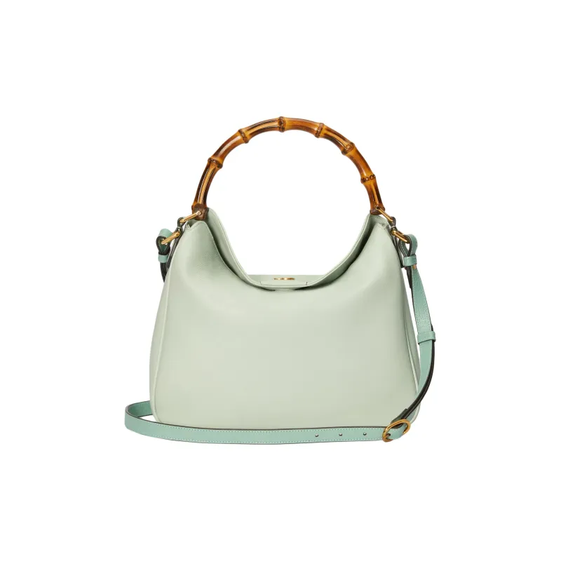 GUCCI Diana Leather Portable Crossbody Bag, Shoulder Bag Medium Size Women's Light Green-4