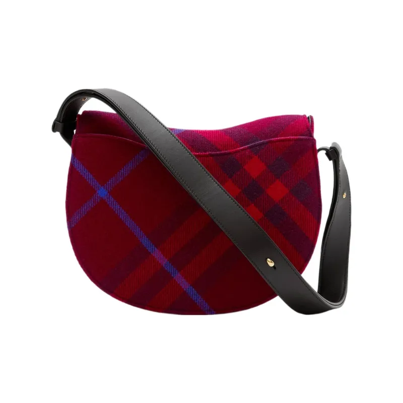 Burberry Wool Shoulder Bag Crossbody Bag Medium Size Women's Crimson-2