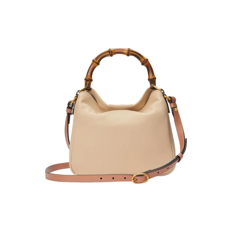 GUCCI Diana Leather Portable Crossbody Bag, Shoulder Bag Trumpets Women's Light Beige-4