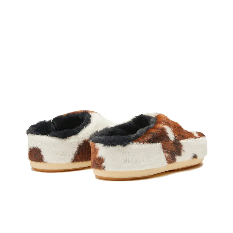 Moon Boot No Lace Cow-Printed Pony Mules Women's-2