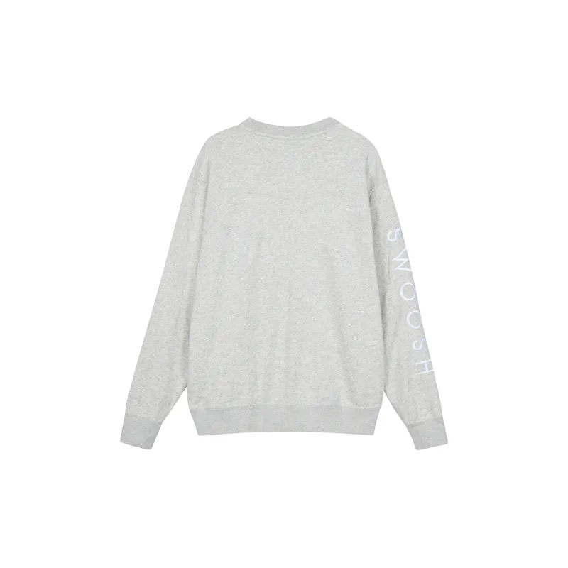 Nike Sweatshirts Unisex Heather Gray White-1
