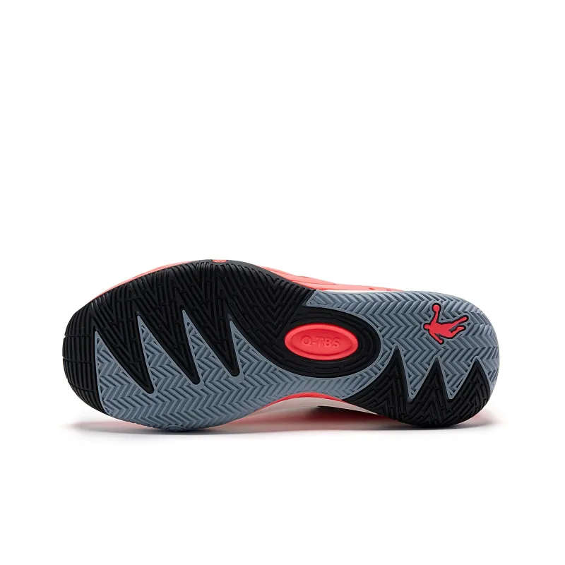 QIAODAN Poisonous Fangs Lite Slip Resistant Low Top Basketball Shoes Men's Virtual Red Black-5