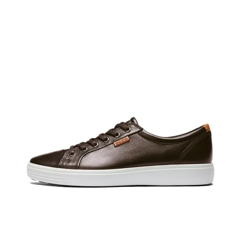 Ecco Low Top Skateboard Shoes Men's Brown-0