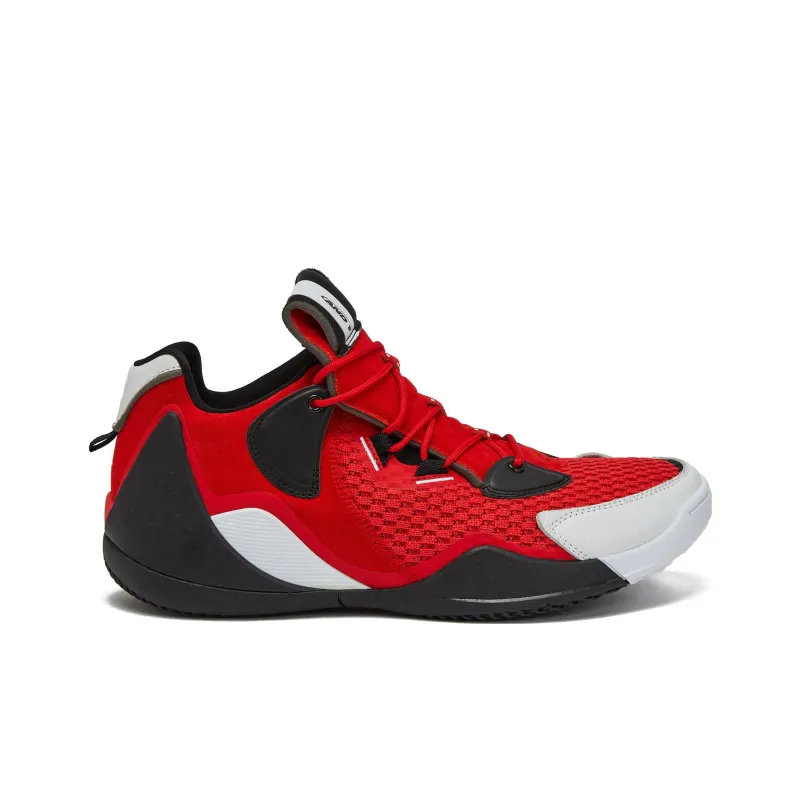 AND1 Override Anti-Slip Wear-Resistant Low-Top Basketball Shoes Men's Black Red-1