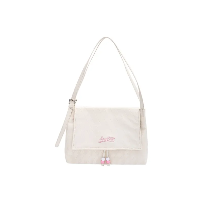 SEM/R PU And Fabric Crossbody Bag, Shoulder Bag Regular Women's Ecru/Denim Light Blue-0