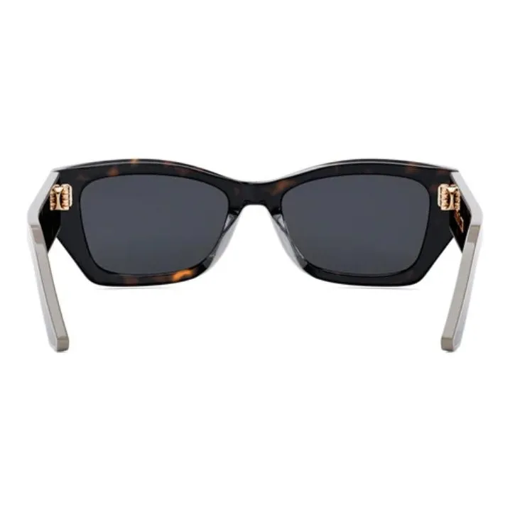 DIOR Acetate Irregular Shape Sunglasses Unisex Brown-7